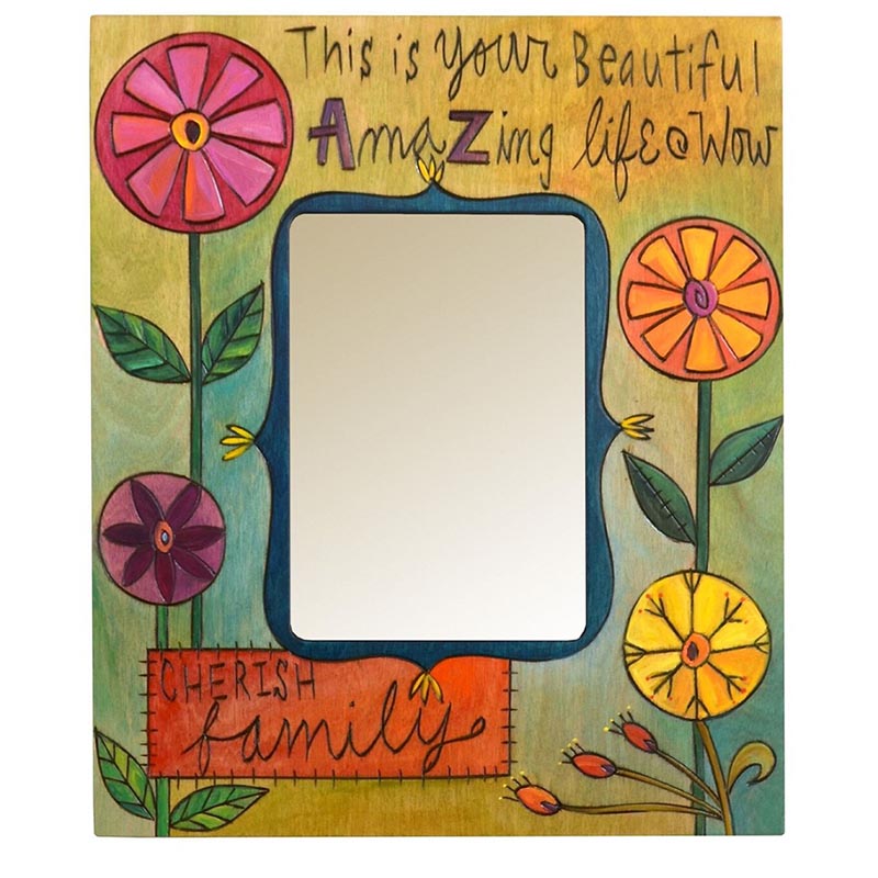 Cherish Family Floral Picture Frame